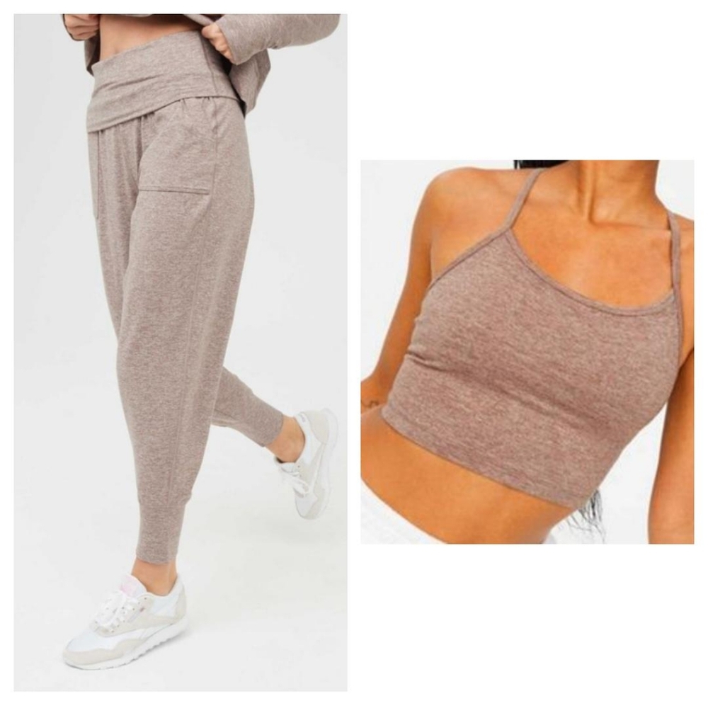 Women's Tan Jogger Pants
